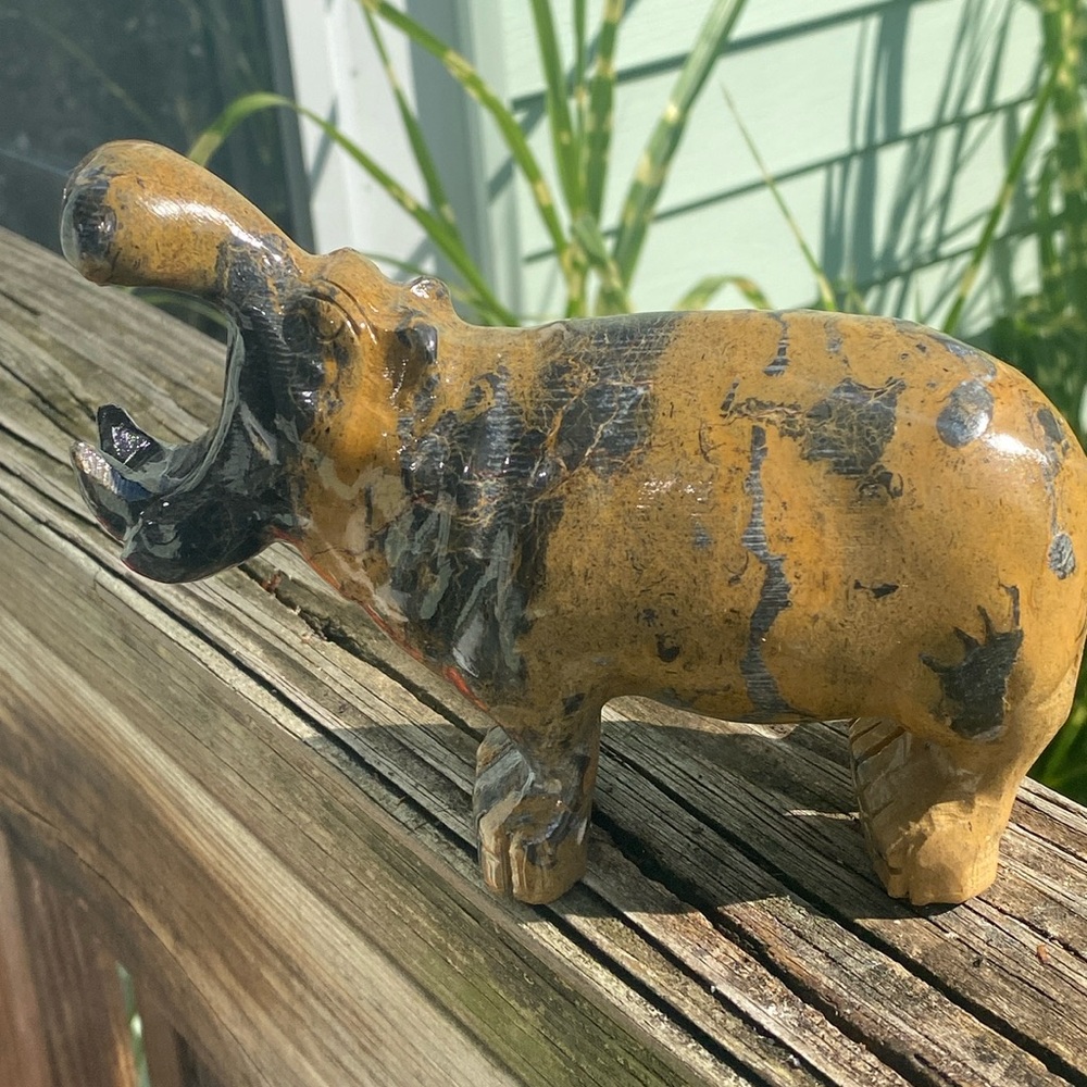Jasper Hippopotamus Carving